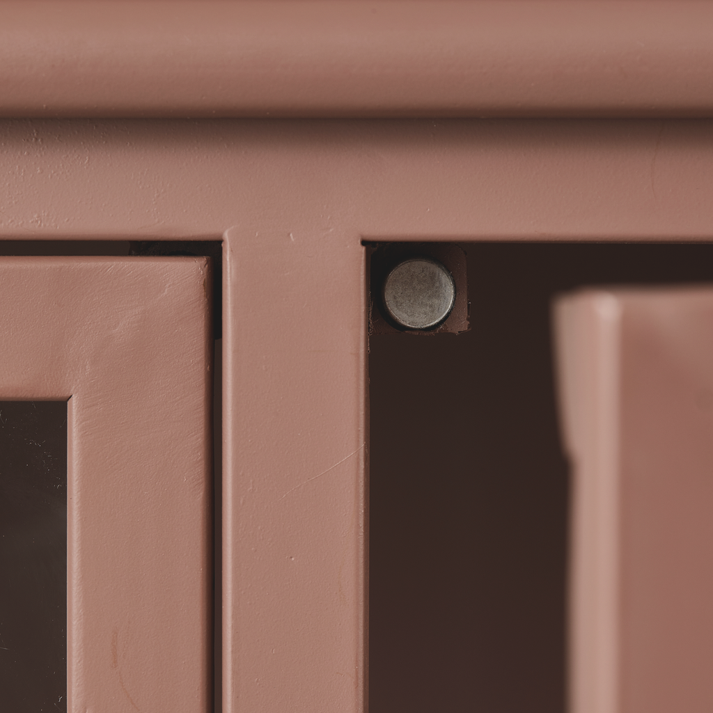 EXHIBIT DISPLAY CASE METAL TAN