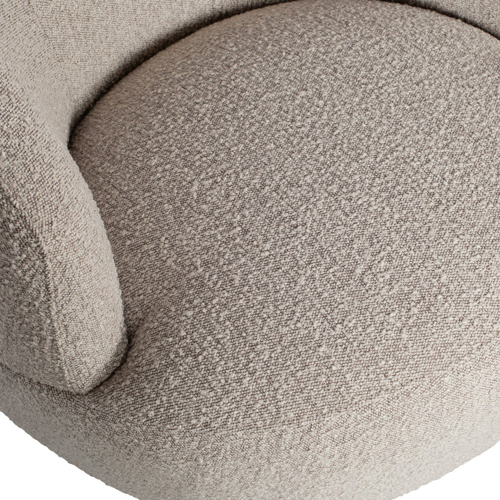 WOOLLY SWIVEL ARMCHAIR NATURAL MIX