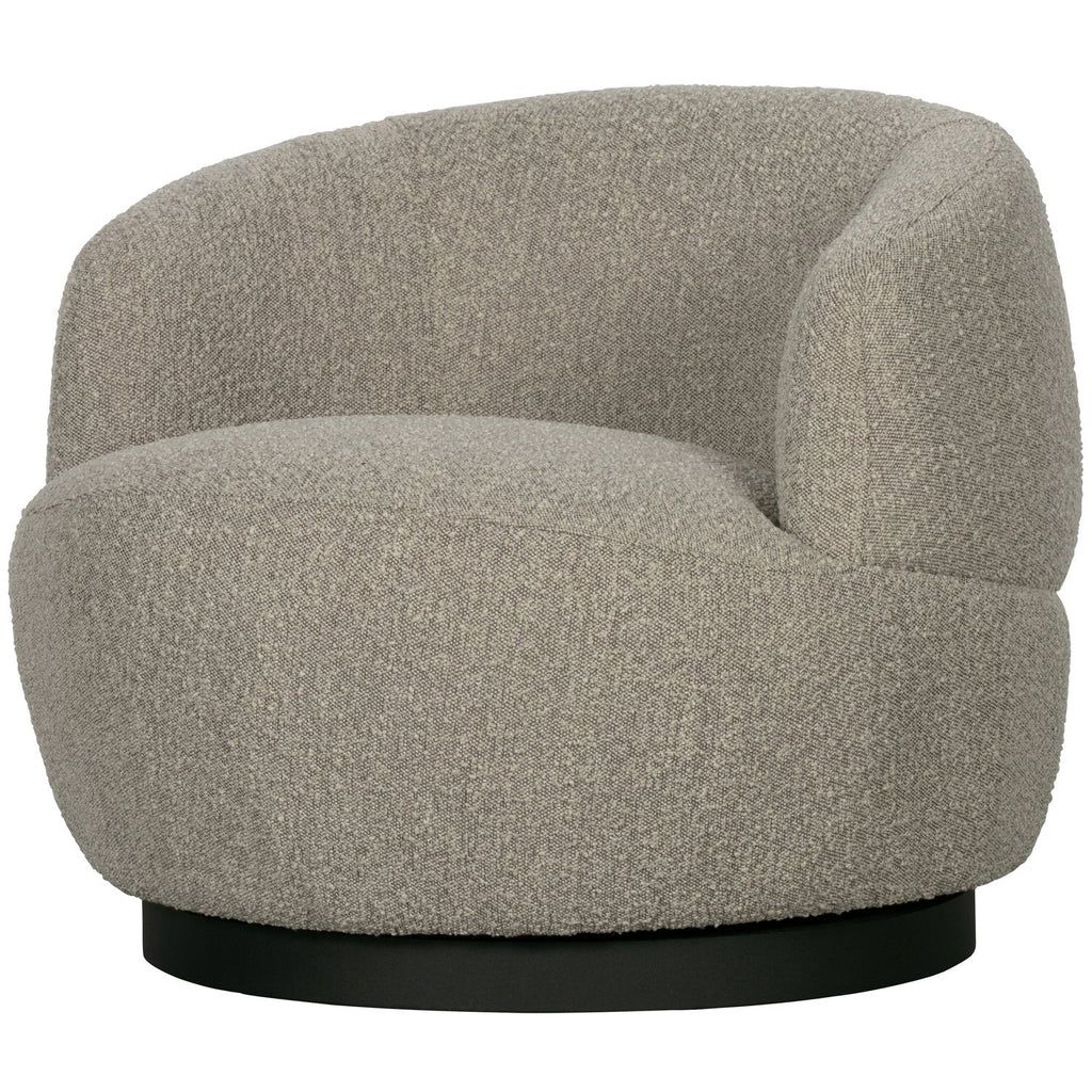 WOOLLY SWIVEL ARMCHAIR NATURAL MIX