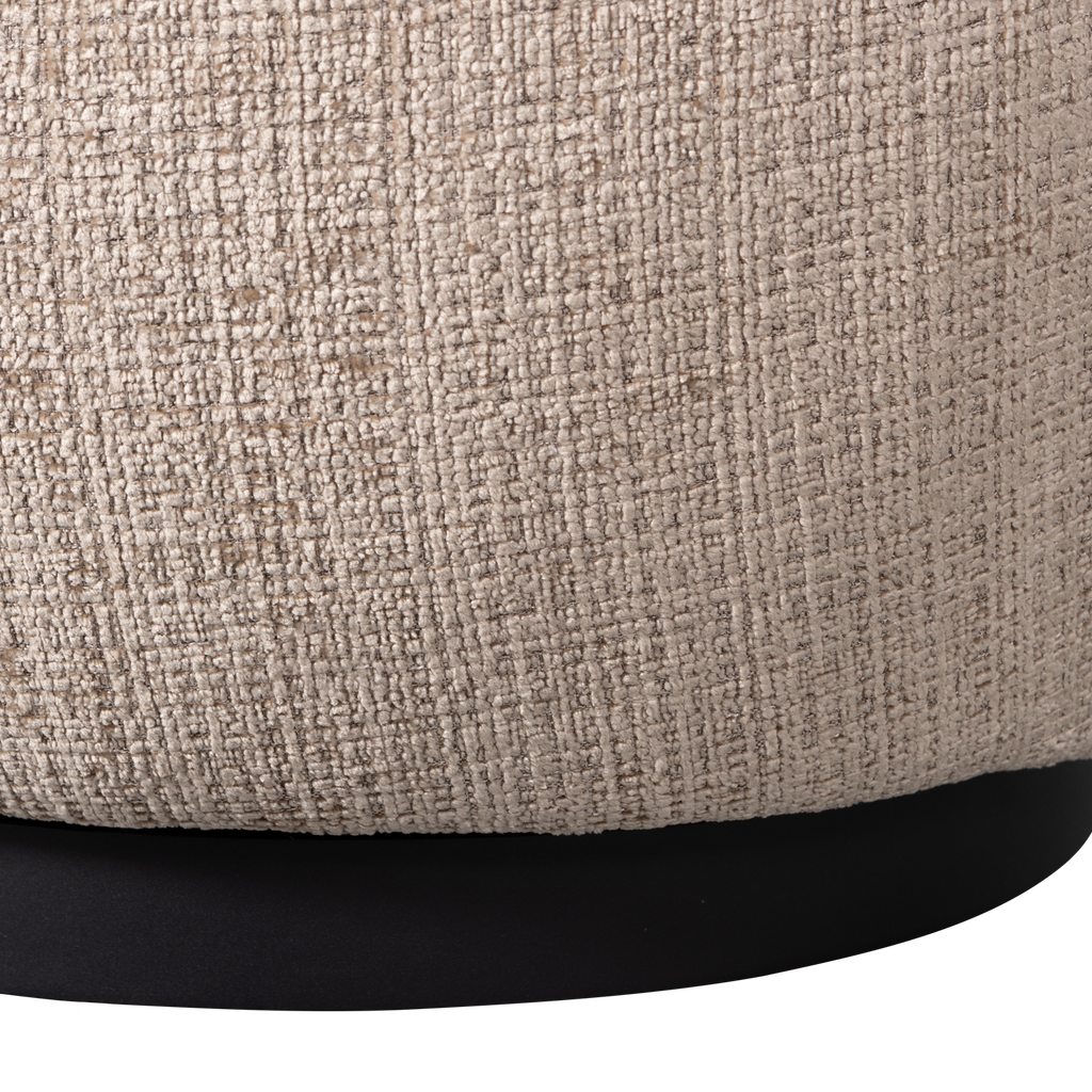 WOOLLY SWIVEL ARMCHAIR CHENILLE SAND