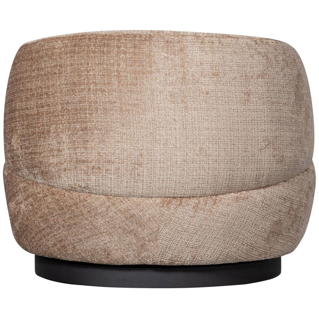WOOLLY SWIVEL ARMCHAIR CHENILLE SAND