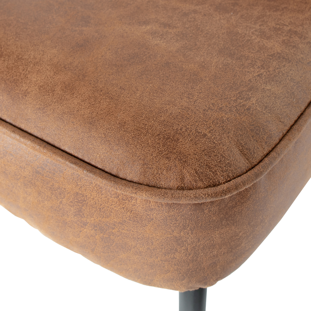 VOGUE DINING BENCH ECO LEATHER COGNAC