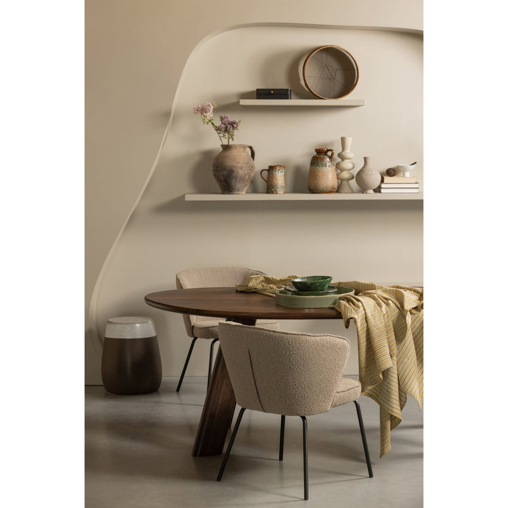 ADMIT DINING CHAIR BOUCLE BEIGE