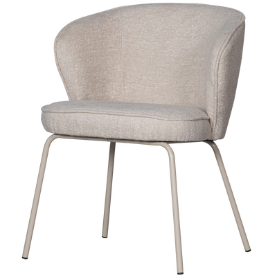 ADMIT DINING CHAIR WOVEN FABRIC PEBBLE