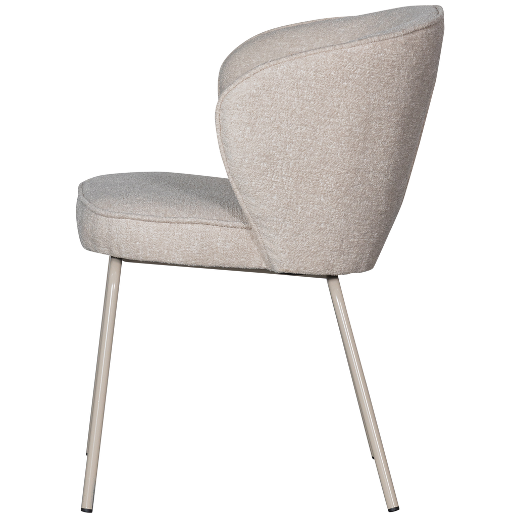 ADMIT DINING CHAIR WOVEN FABRIC PEBBLE