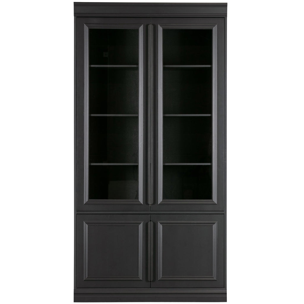 ORGANIZE GLASS-DOOR DISPLAY CASE 44CM PINE MATT BLACK [fsc]