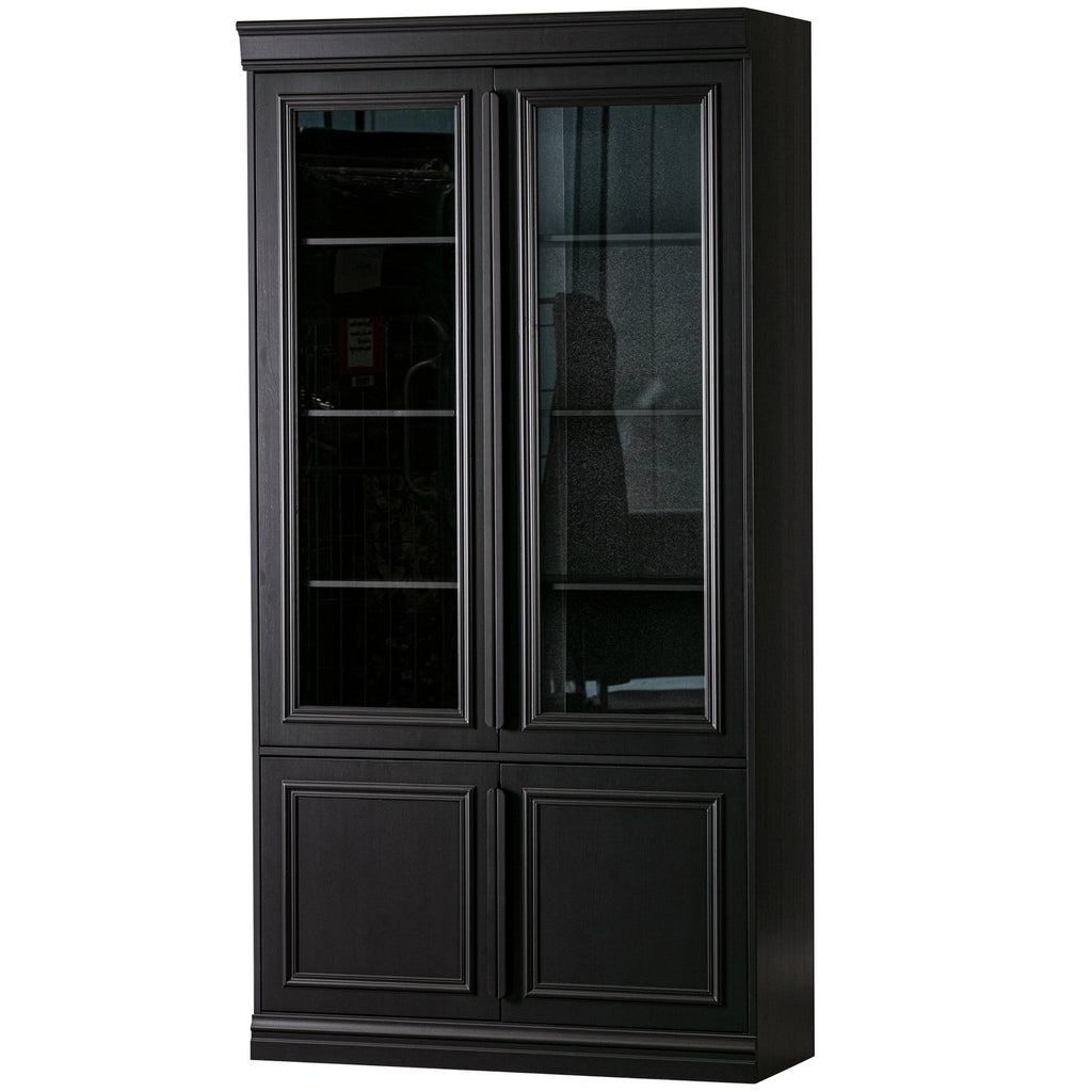 ORGANIZE GLASS-DOOR DISPLAY CASE 44CM PINE MATT BLACK [fsc]