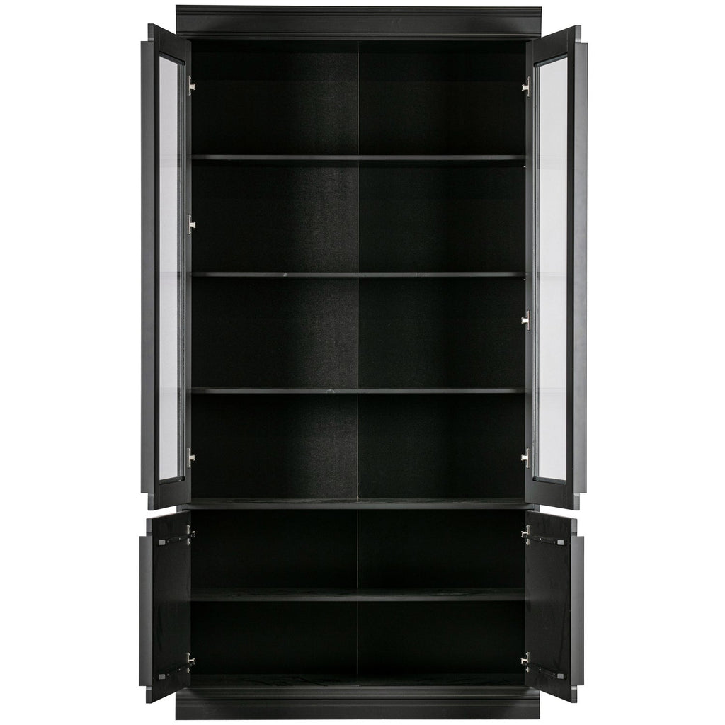 ORGANIZE GLASS-DOOR DISPLAY CASE 44CM PINE MATT BLACK [fsc]