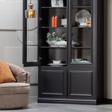 Laden Sie das Bild in den Galerie-Viewer, ORGANIZE GLASS-DOOR DISPLAY CASE 44CM PINE MATT BLACK [fsc]