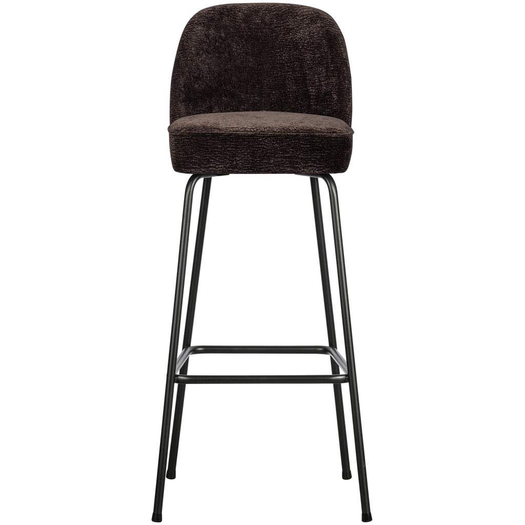 VOGUE BARSTOOL 80CM 3D CHENILLE DARK BROWN