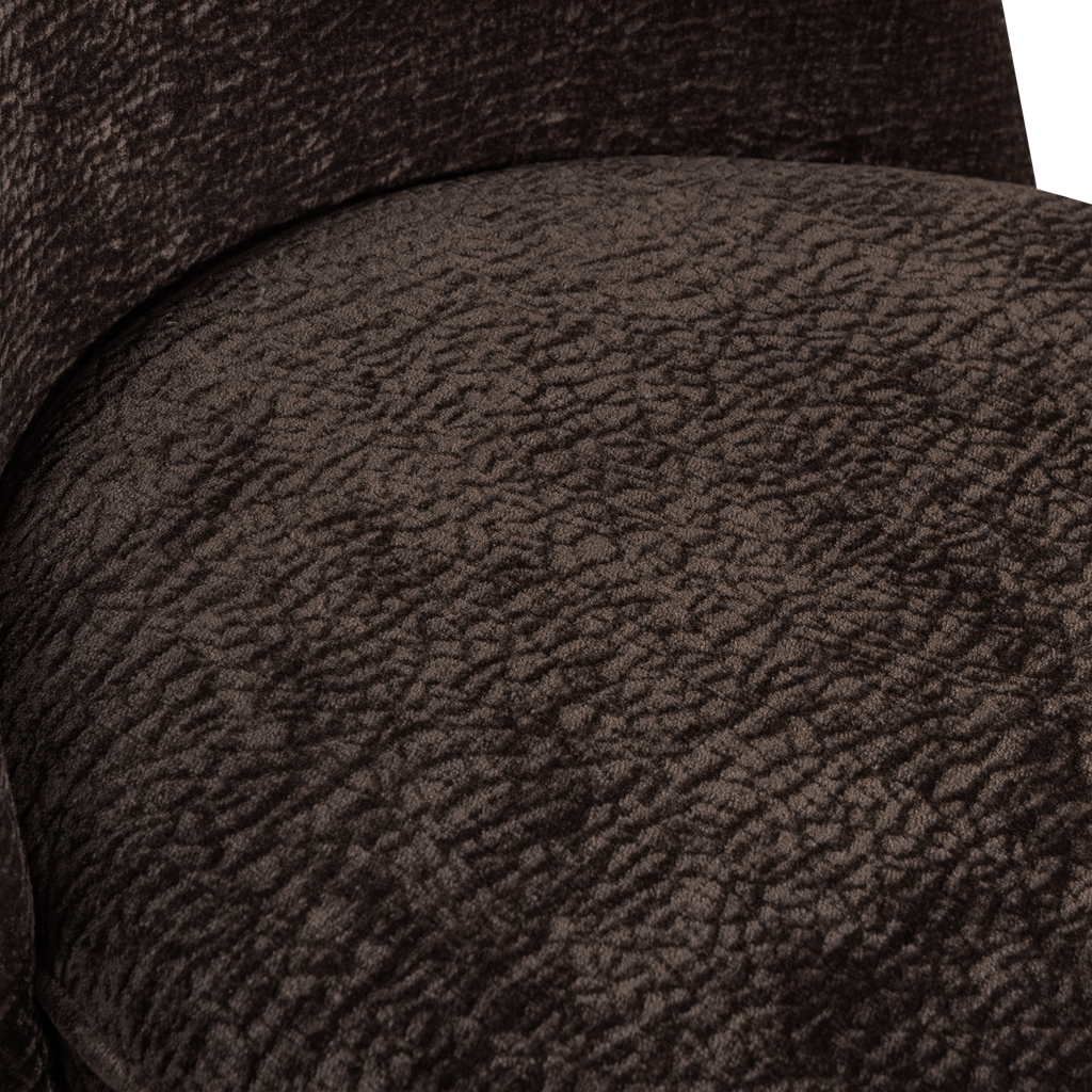 VOGUE BARSTOOL 80CM 3D CHENILLE DARK BROWN