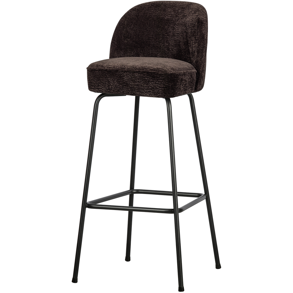 VOGUE BARSTOOL 80CM 3D CHENILLE DARK BROWN