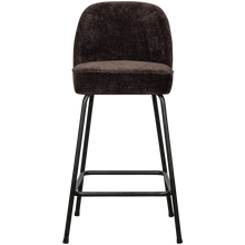 Carica l'immagine nel visualizzatore di Gallery, VOGUE BARSTOOL 65CM 3D CHENILLE DARK BROWN