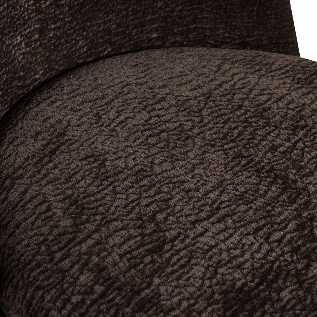 VOGUE BARSTOOL 65CM 3D CHENILLE DARK BROWN