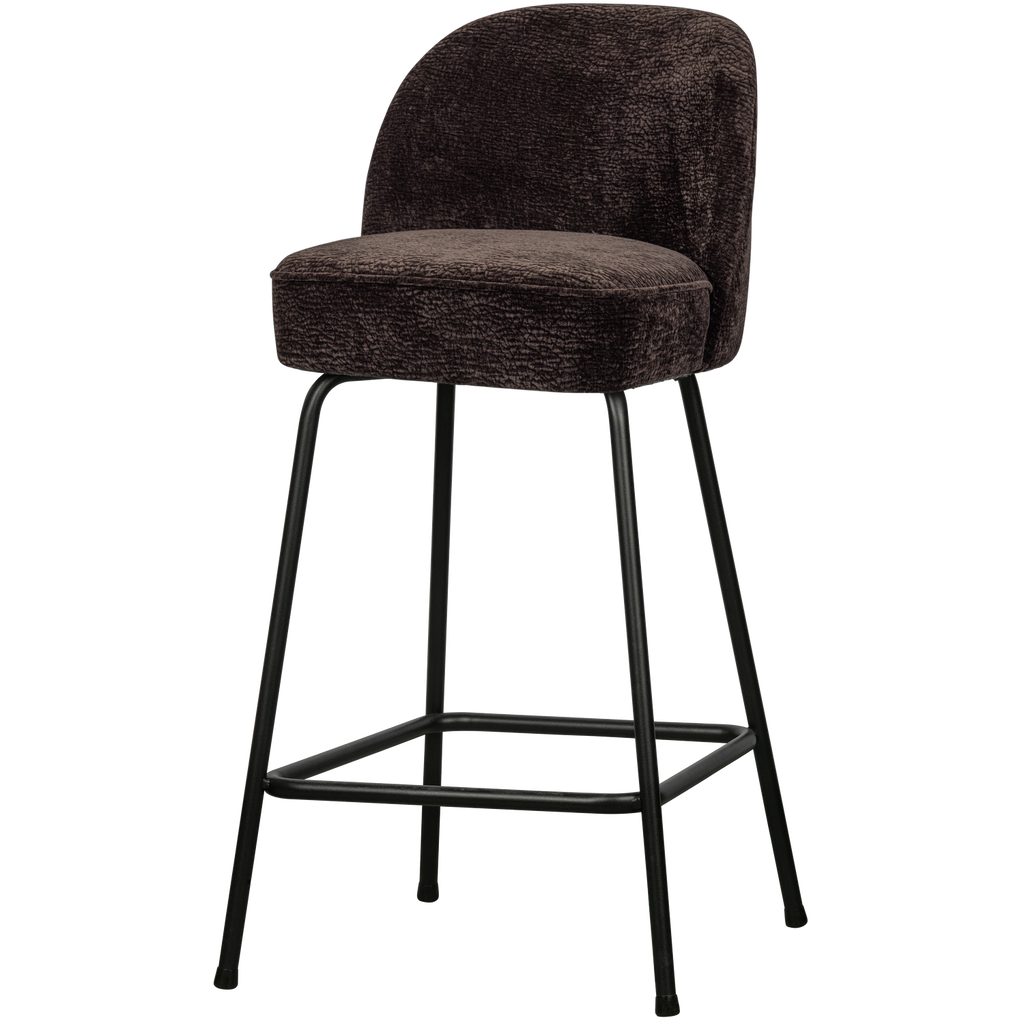 VOGUE BARSTOOL 65CM 3D CHENILLE DARK BROWN