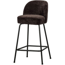 Carica l'immagine nel visualizzatore di Gallery, VOGUE BARSTOOL 65CM 3D CHENILLE DARK BROWN