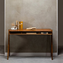 Load image into Gallery viewer, COMPARTMENT DESK ACACIA WOOD BROWN