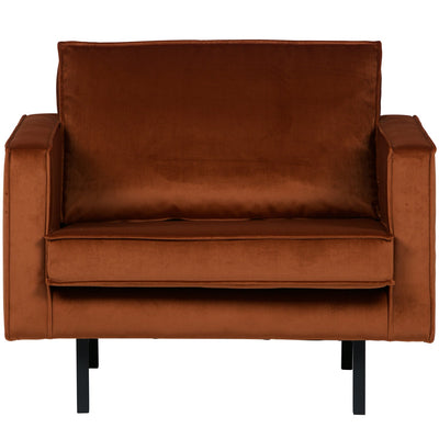 RODEO ARMCHAIR VELVET RUST
