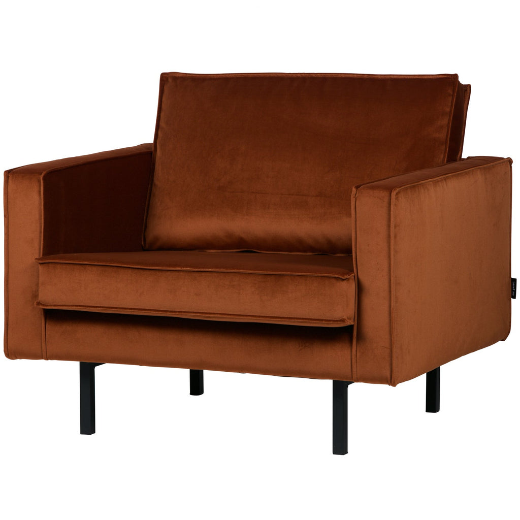 RODEO ARMCHAIR VELVET RUST
