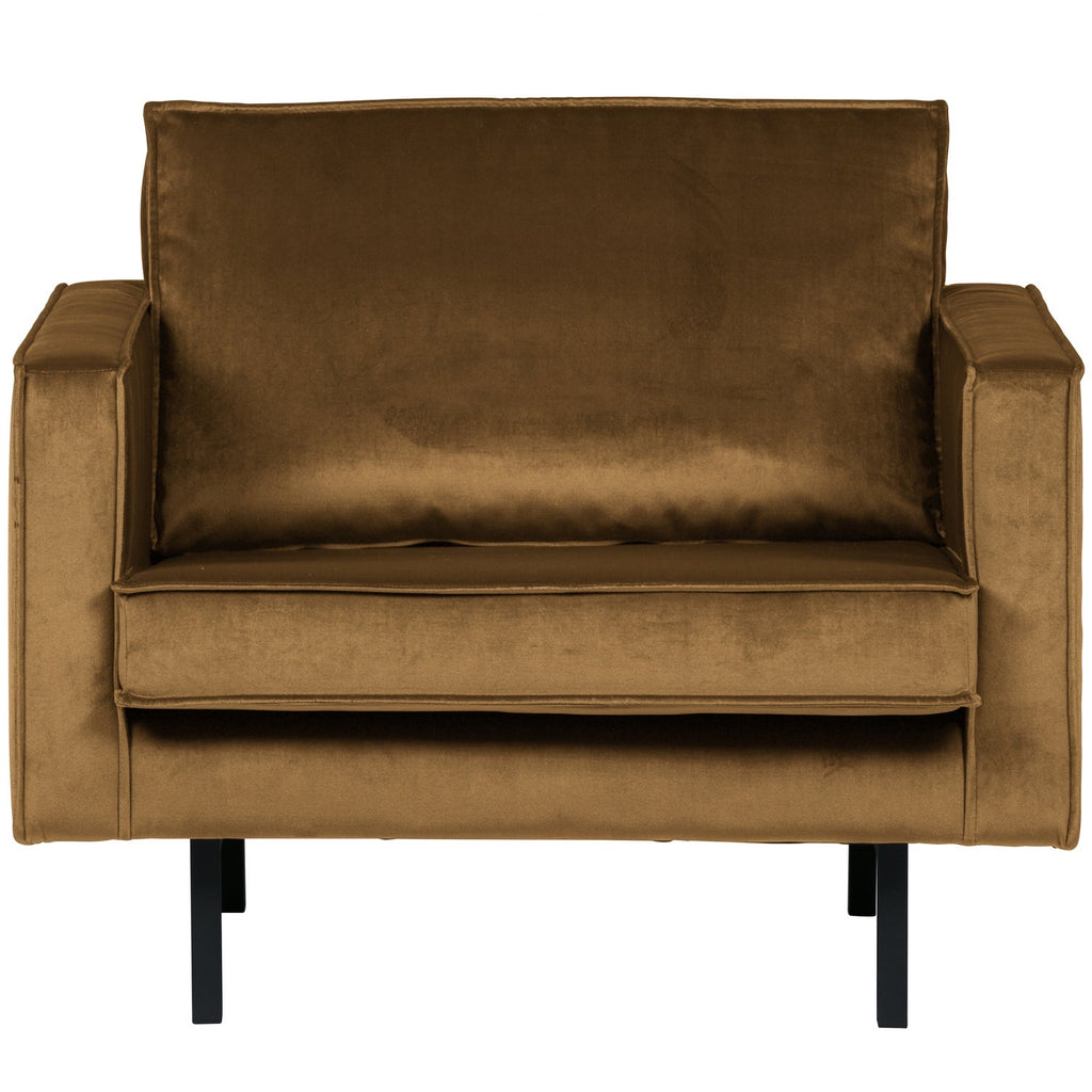 RODEO ARMCHAIR VELVET HONEY YELLOW