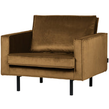 Laden Sie das Bild in den Galerie-Viewer, RODEO ARMCHAIR VELVET HONEY YELLOW