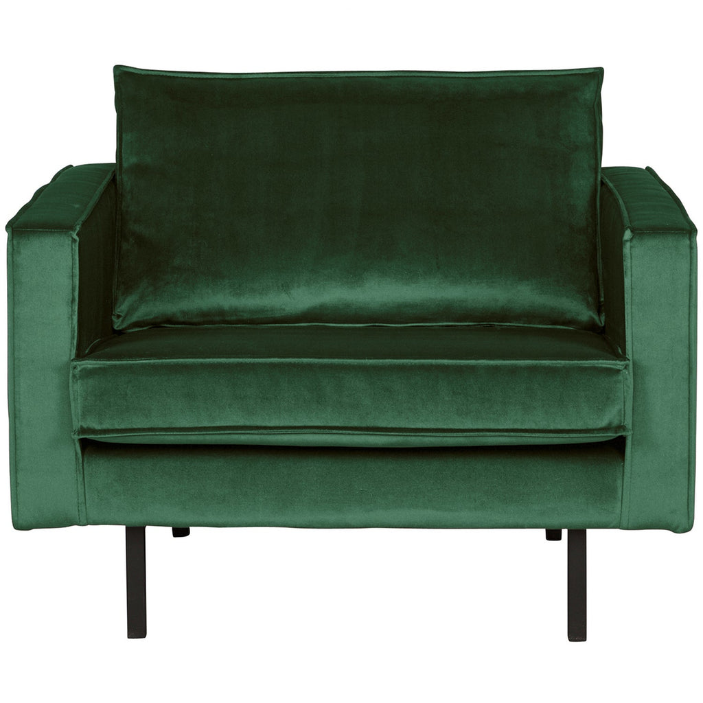 RODEO ARMCHAIR VELVET FOREST GREEN