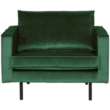 Laden Sie das Bild in den Galerie-Viewer, RODEO ARMCHAIR VELVET FOREST GREEN