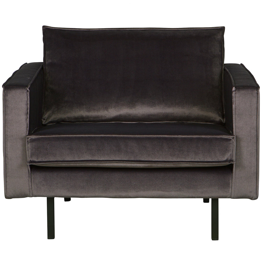 RODEO ARMCHAIR VELVET ANTHRACITE