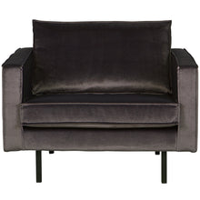 Laden Sie das Bild in den Galerie-Viewer, RODEO ARMCHAIR VELVET ANTHRACITE