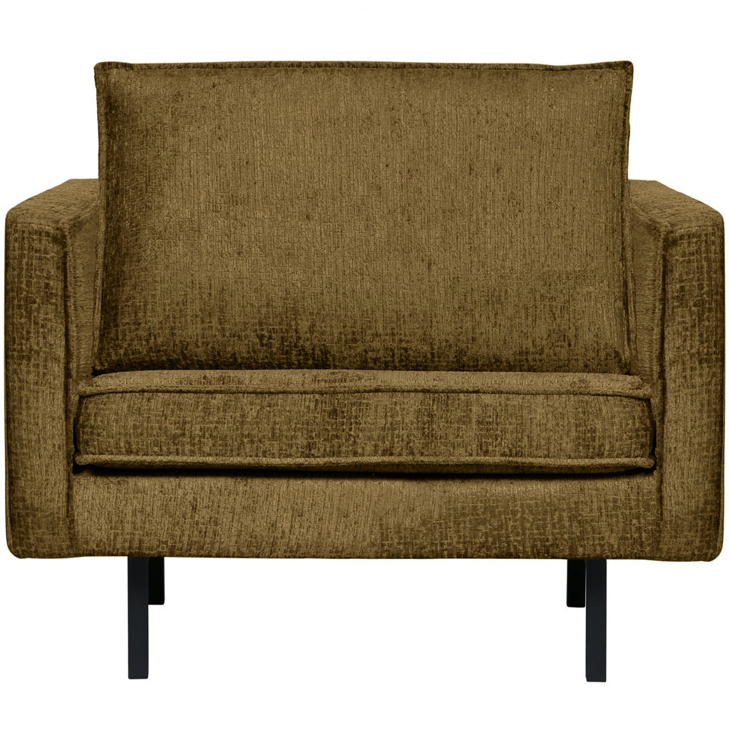 RODEO ARMCHAIR STRUCTURE VELVET BRASS