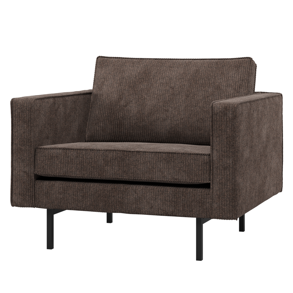 RODEO ARMCHAIR RIB FABRIC BROWN