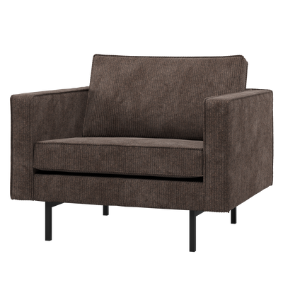 RODEO ARMCHAIR RIB FABRIC BROWN