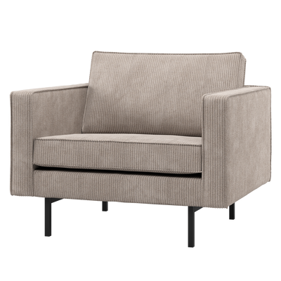 RODEO ARMCHAIR RIB FABRIC DARK SAND