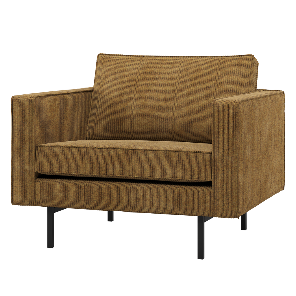 RODEO ARMCHAIR RIB FABRIC HONEY YELLOW