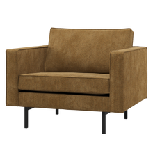 Laden Sie das Bild in den Galerie-Viewer, RODEO ARMCHAIR RIB FABRIC HONEY YELLOW