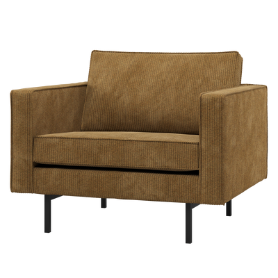 RODEO ARMCHAIR RIB FABRIC HONEY YELLOW