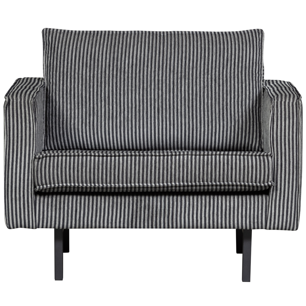 RODEO ARMCHAIR STRIPE BLACK/GREY