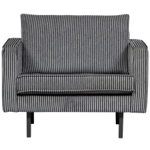 Laden Sie das Bild in den Galerie-Viewer, RODEO ARMCHAIR STRIPE BLACK/GREY