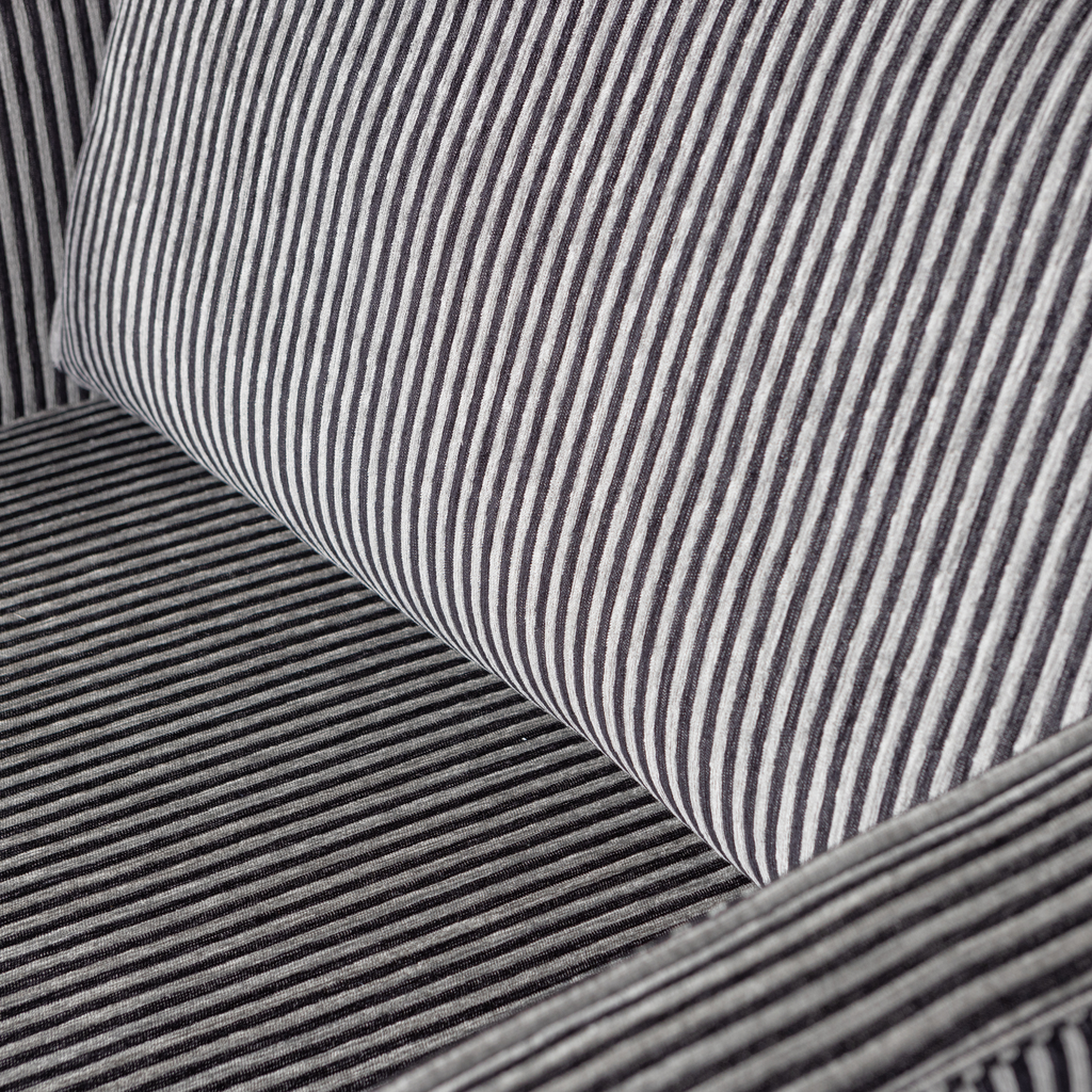 RODEO SOFA 3-SEATER STRIPE BLACK/GREY