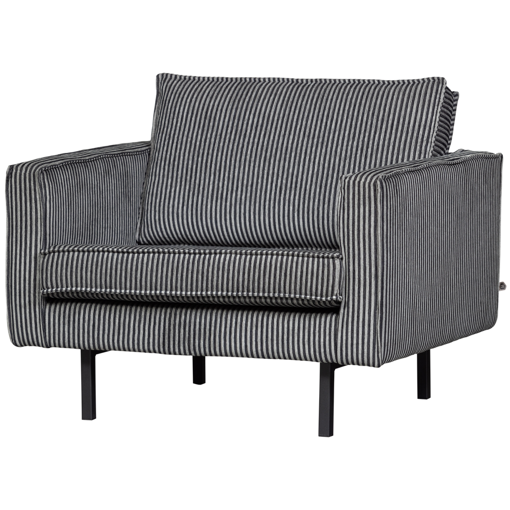 RODEO ARMCHAIR STRIPE BLACK/GREY