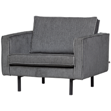 Laden Sie das Bild in den Galerie-Viewer, RODEO ARMCHAIR STRIPE BLACK/GREY