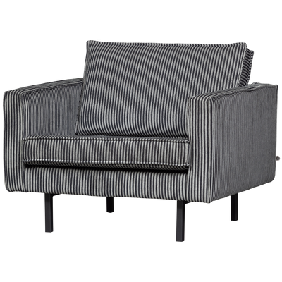 RODEO ARMCHAIR STRIPE BLACK/GREY