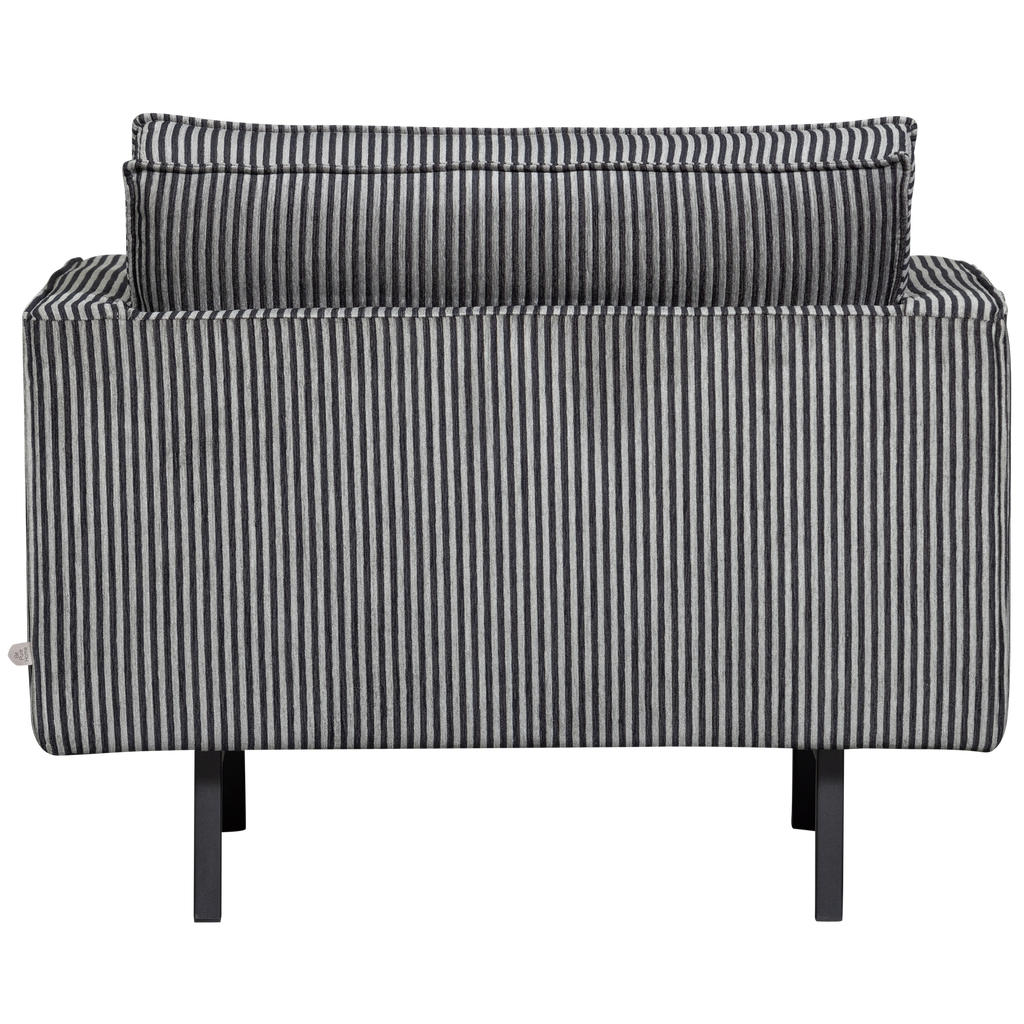 RODEO ARMCHAIR STRIPE BLACK/GREY