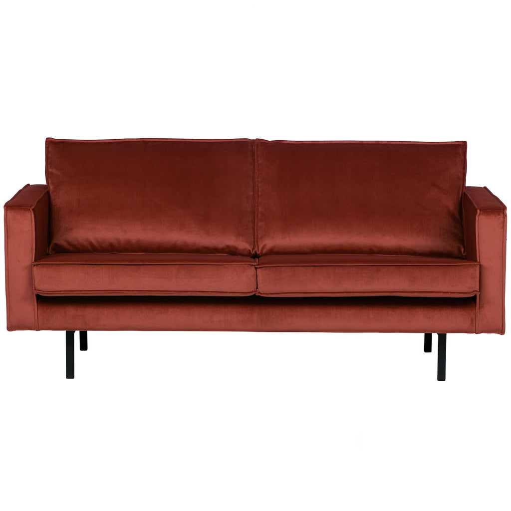 RODEO 2,5-SEATER SOFA VELVET CHESTNUT BROWN