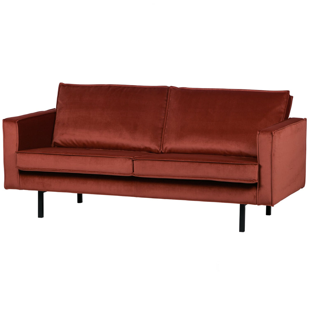 RODEO 2,5-SEATER SOFA VELVET CHESTNUT BROWN