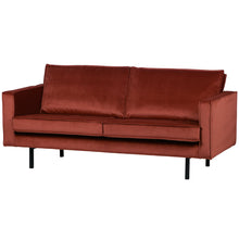 Laden Sie das Bild in den Galerie-Viewer, RODEO 2,5-SEATER SOFA VELVET CHESTNUT BROWN