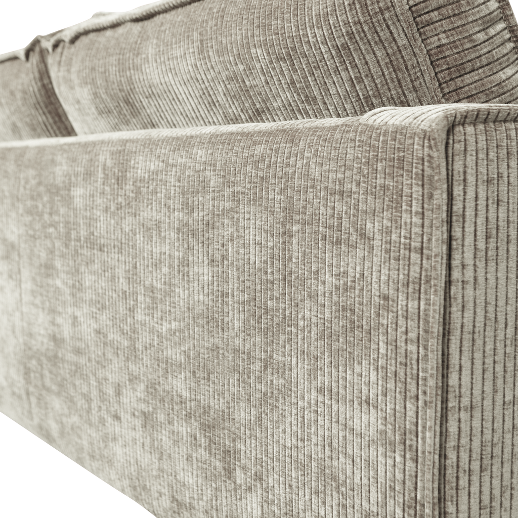 RODEO 2,5-SEATER SOFA RIB FABRIC DARK SAND