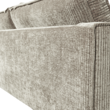 Laden Sie das Bild in den Galerie-Viewer, RODEO SOFA 3-SEATER RIB FABRIC DARK SAND