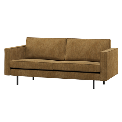 RODEO 2,5-SEATER SOFA RIB FABRIC HONEY YELLOW