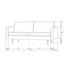 Laden Sie das Bild in den Galerie-Viewer, RODEO 2,5-SEATER SOFA VELVET HONEY YELLOW